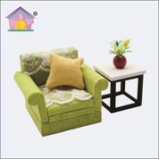 Miniature Single Sofa Doll House Furniture