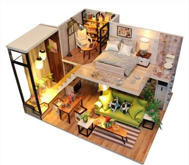 M030 Mellanstor självhushåll miniatyrdocka