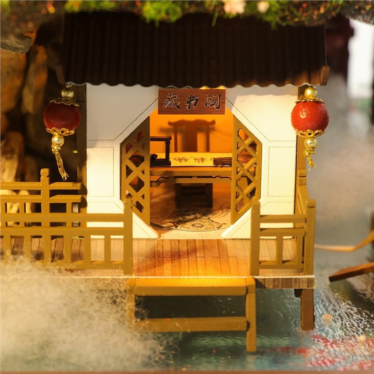 Big Size Chinese Villa Style Miniature Dollhouse Diy House